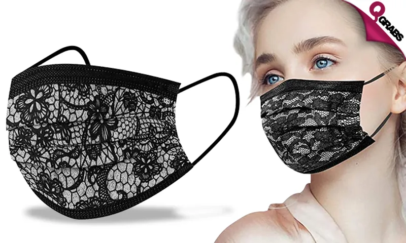 Fashionable Printed Lace Face Masks!